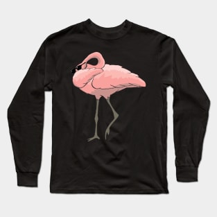 Dabbing Flamingo Long Sleeve T-Shirt